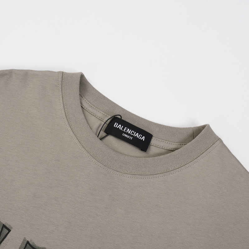 BALENCIAGA 'paris' Tee Bege