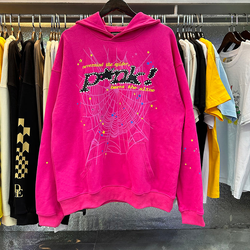 SP5DER "Pink!" Bright Pink Hoodie