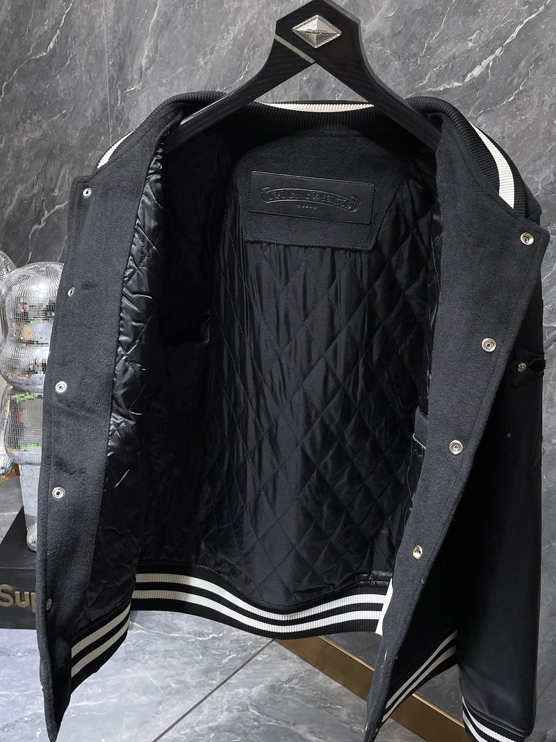 CHROME HEARTS Leather Jacket Black