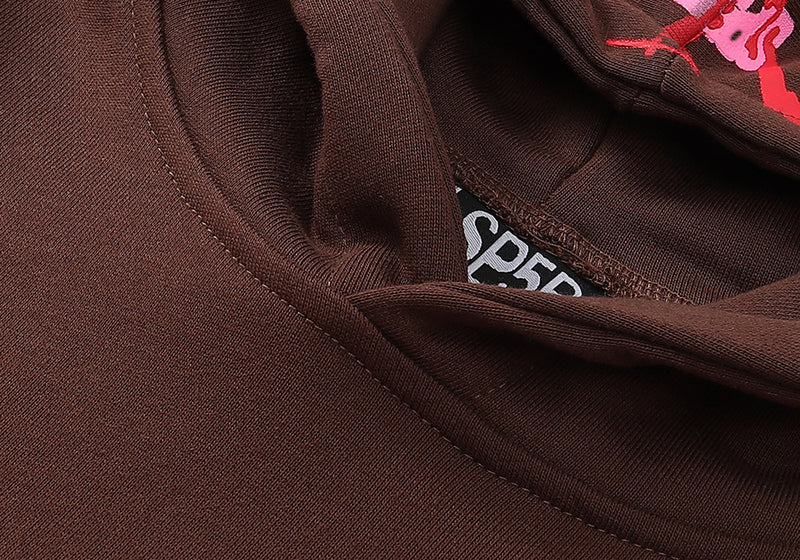 SP5DER Brown Hoodie