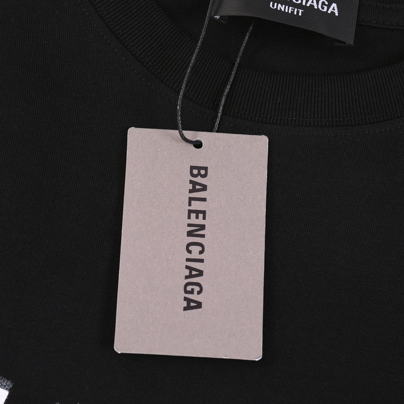 BALENCIAGA 'paris' Tee Black