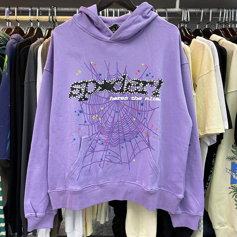 SP5DER "sp✱der!" Purple Hoodie