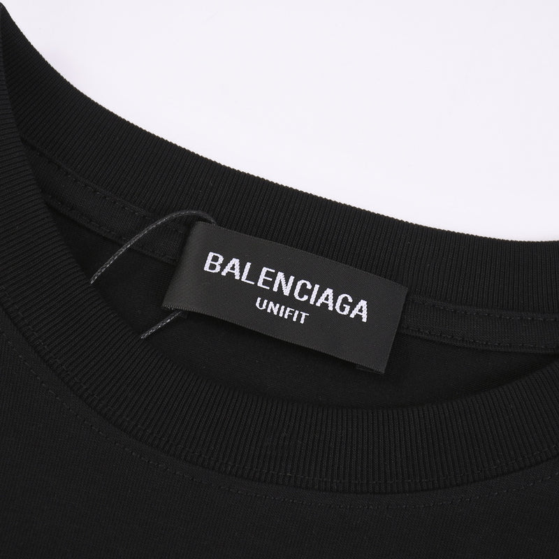 BALENCIAGA 'paris' Tee Black