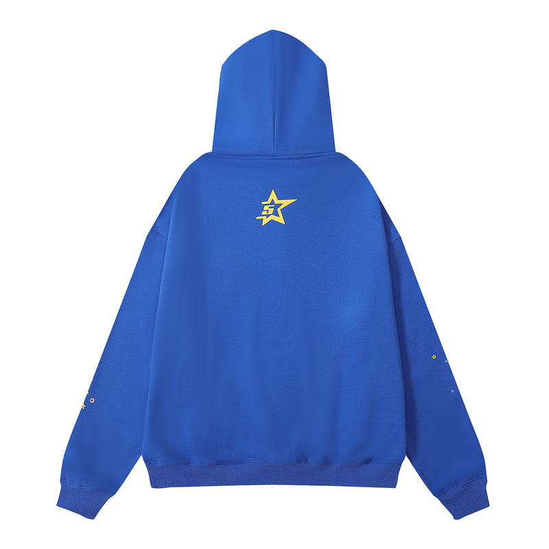 SP5DER "Pink!" Blue Hoodie