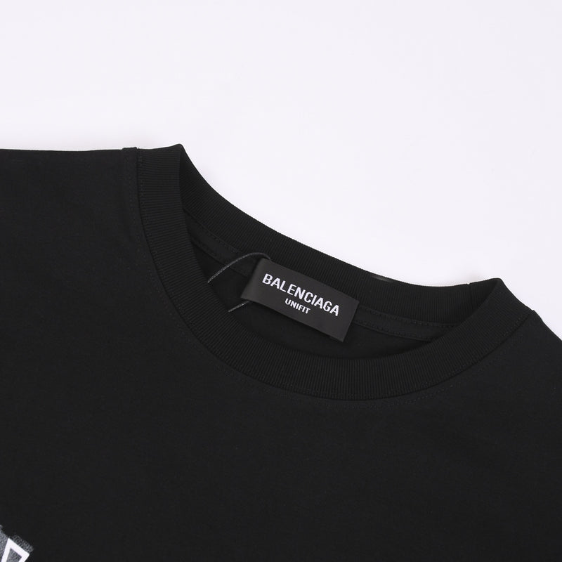 BALENCIAGA 'paris' Tee Black