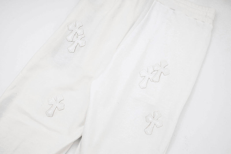 CHROME HEARTS Cross Sweatpants White