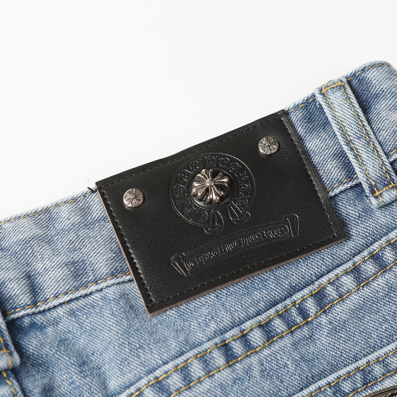 CHROME HEARTS Black Cross Jeans