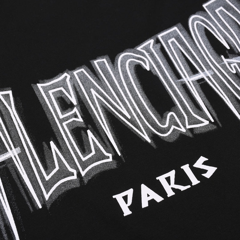 BALENCIAGA 'paris' Tee Black