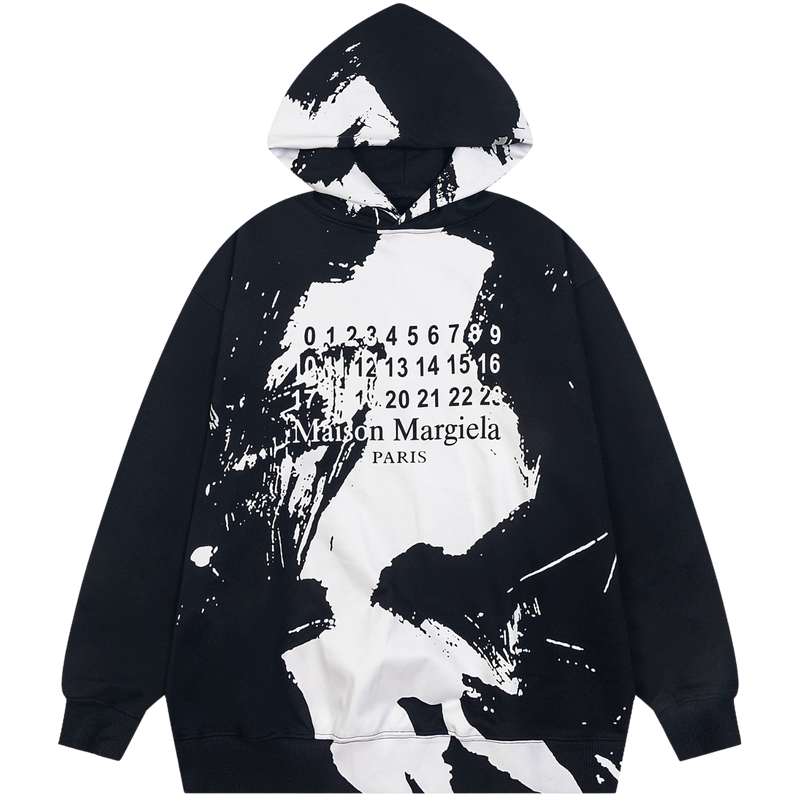 MAISON MARGIELA Black White Hoodie