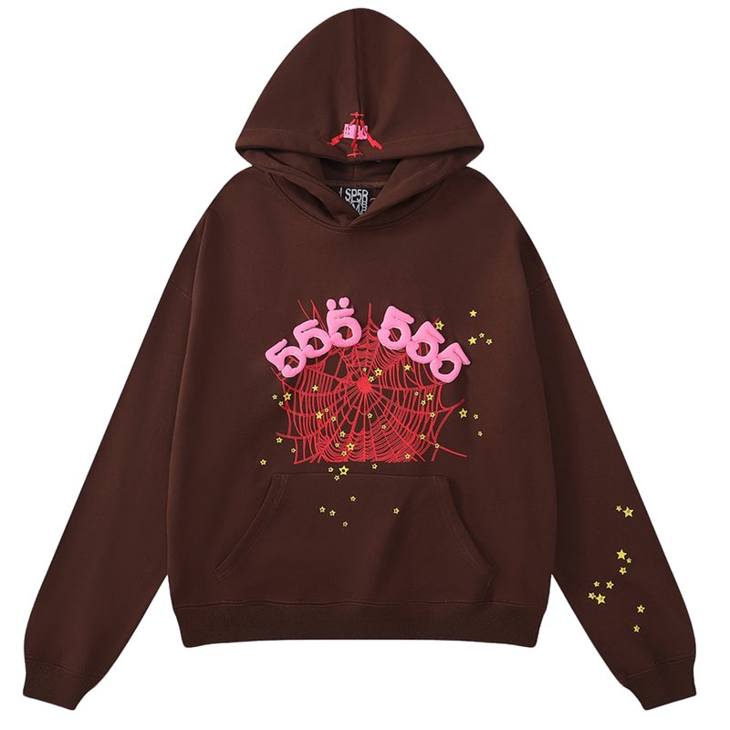 SP5DER Brown Hoodie