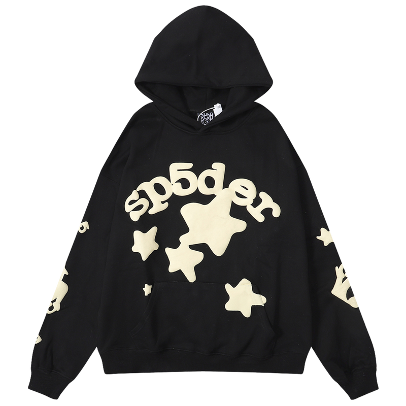 SP5DER "Stars" Black Hoodie