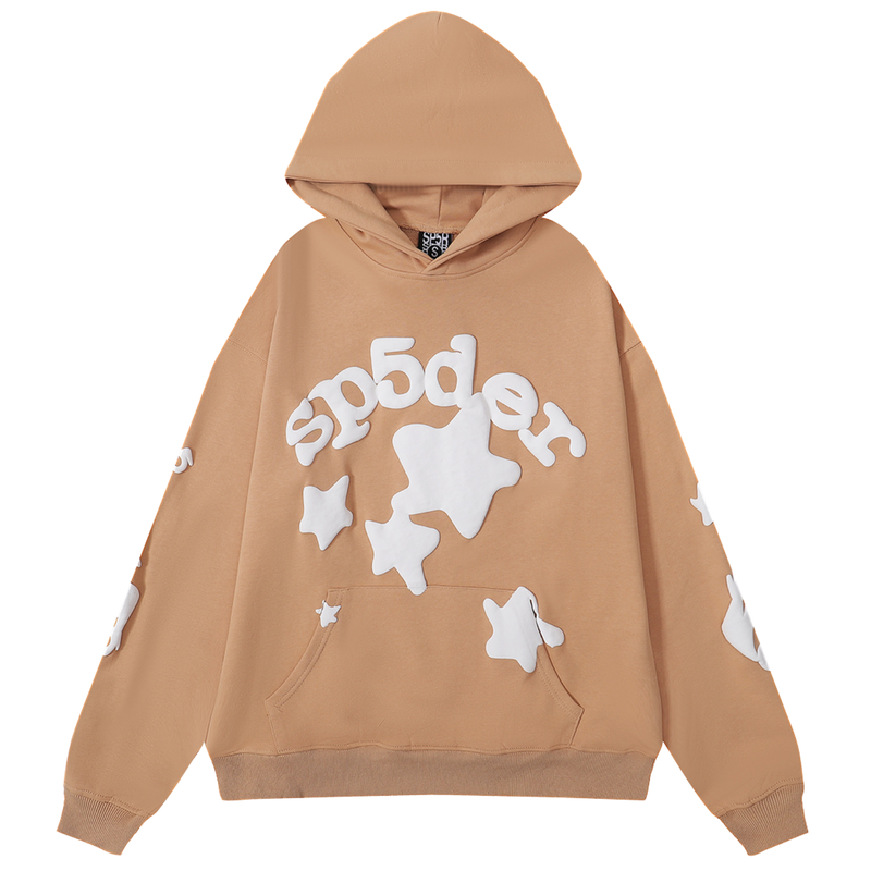 SP5DER "Stars" Beige Hoodie