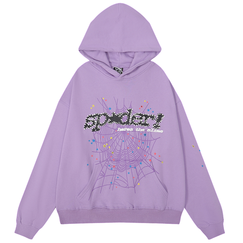 SP5DER "sp✱der!" Purple Hoodie