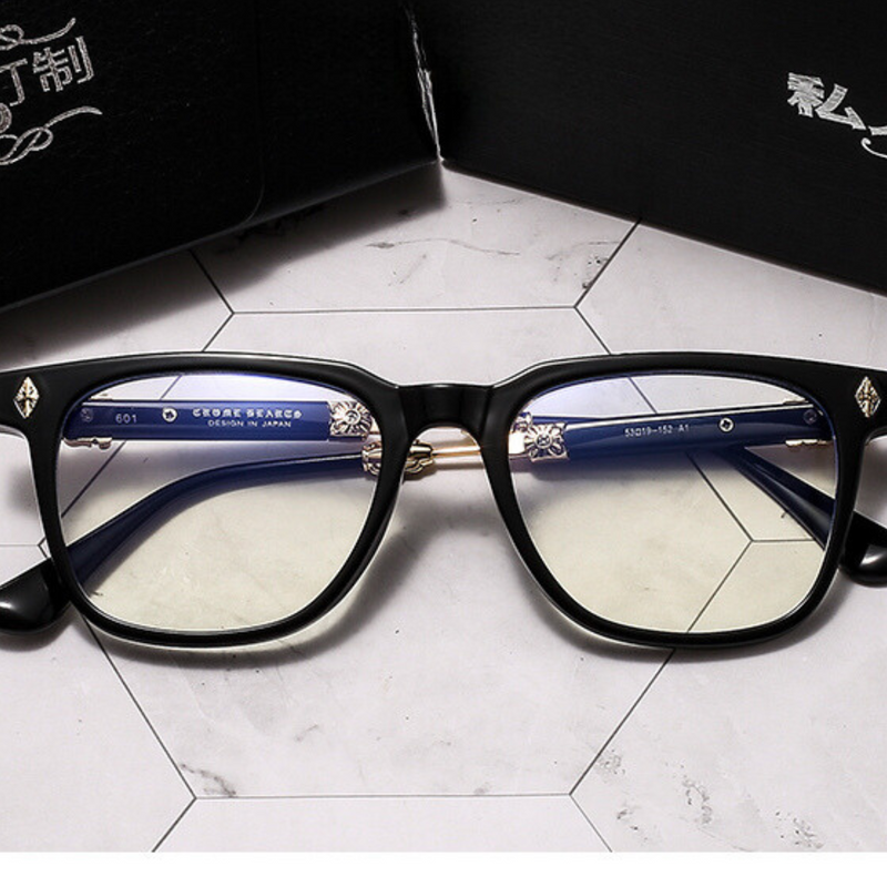 CHROME HEARTS Glasses Black/Gold