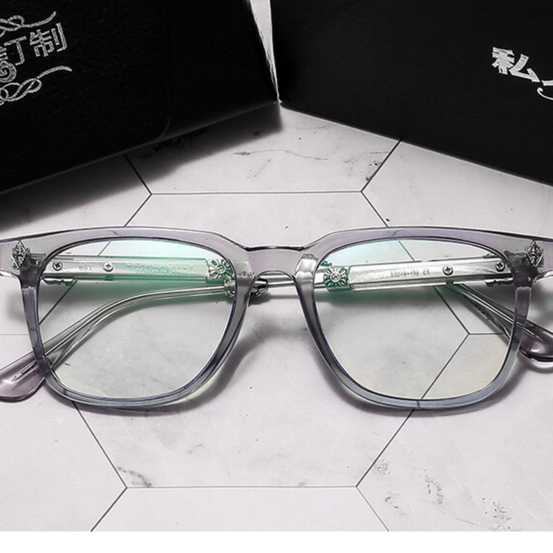 CHROME HEARTS Glasses Transparent Gray