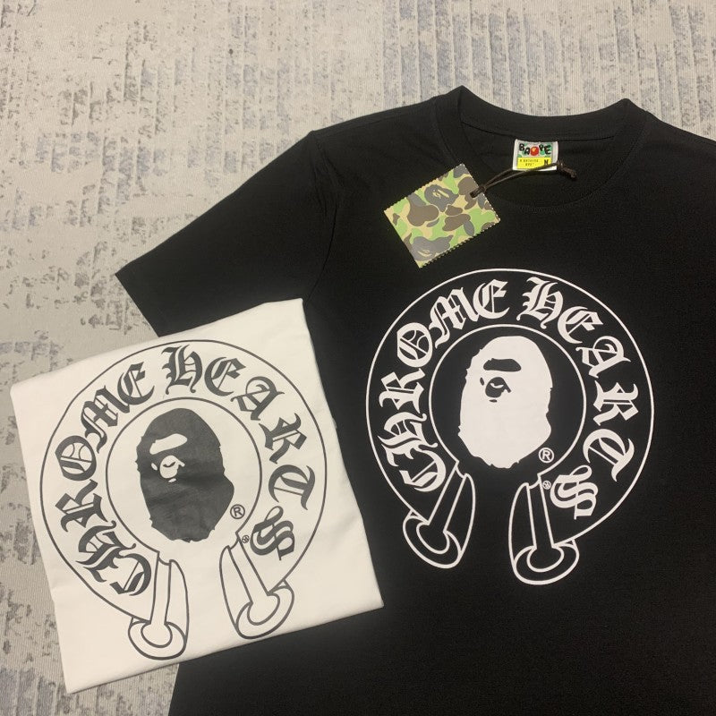 CHROME HEARTS x BAPE Black Tee