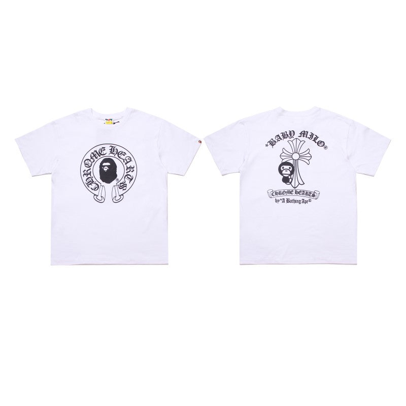 CHROME HEARTS x BAPE White Tee