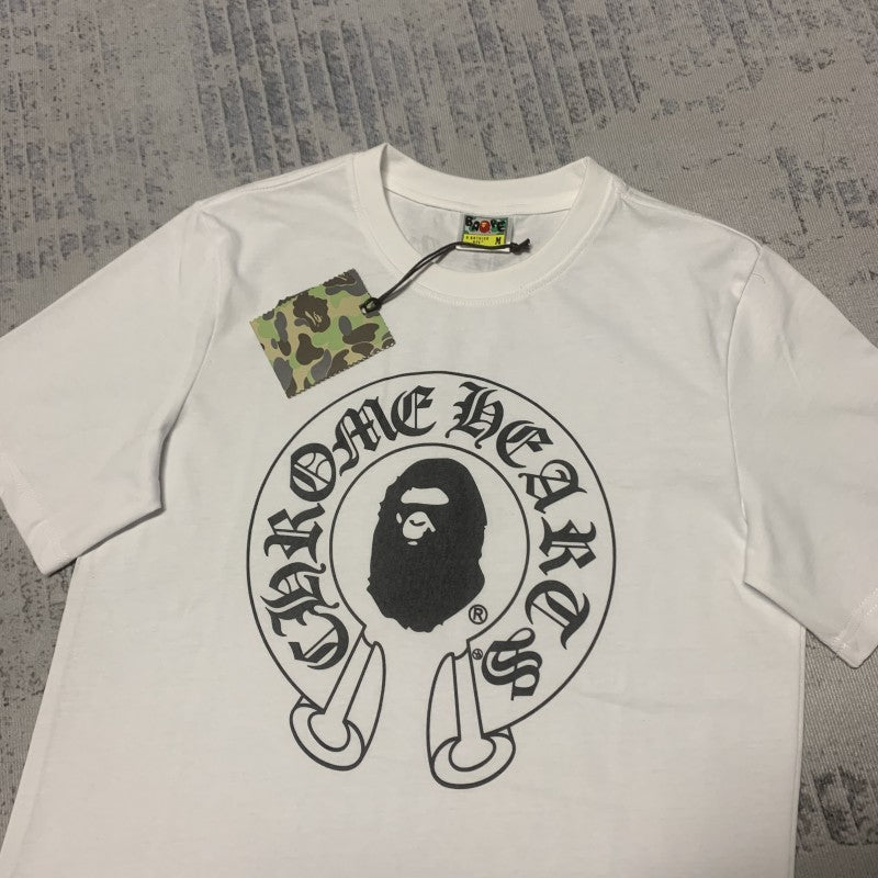 CHROME HEARTS x BAPE White Tee