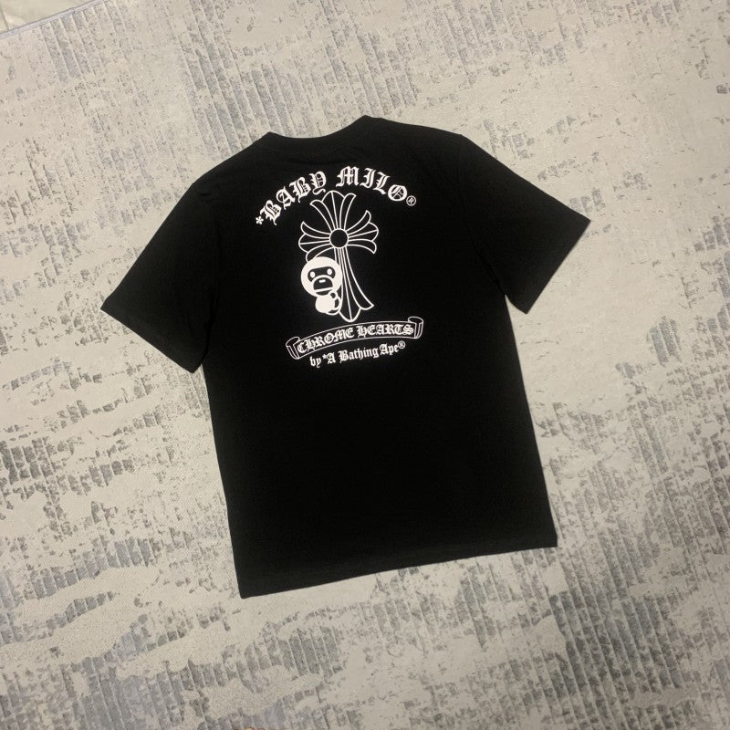 CHROME HEARTS x BAPE Black Tee