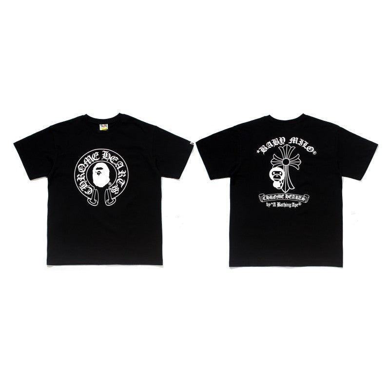 CHROME HEARTS x BAPE Black Tee