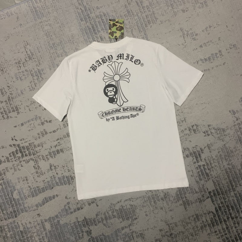 CHROME HEARTS x BAPE White Tee