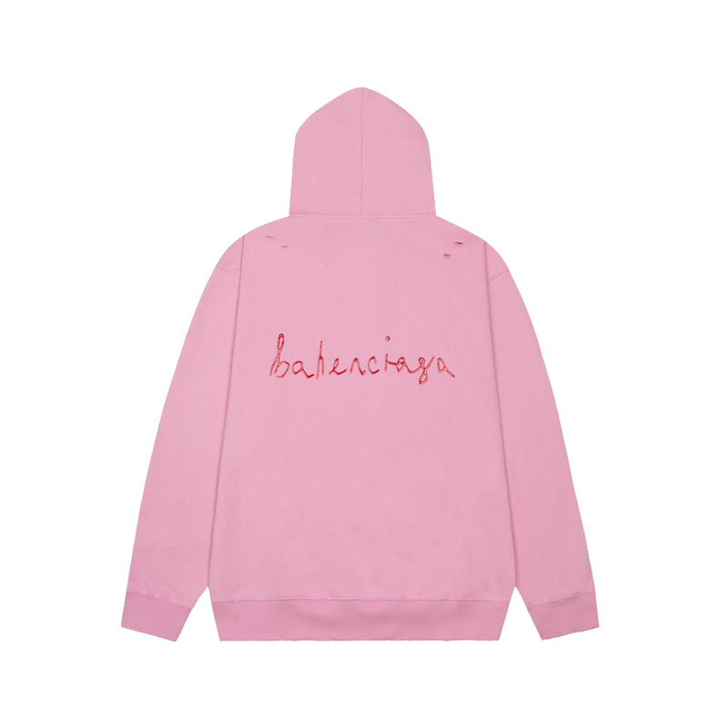 BALENCIAGA Love Hoodie Pink