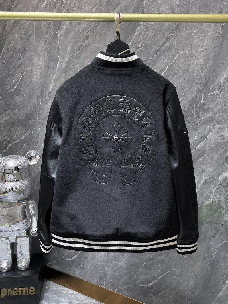 CHROME HEARTS Leather Jacket Black