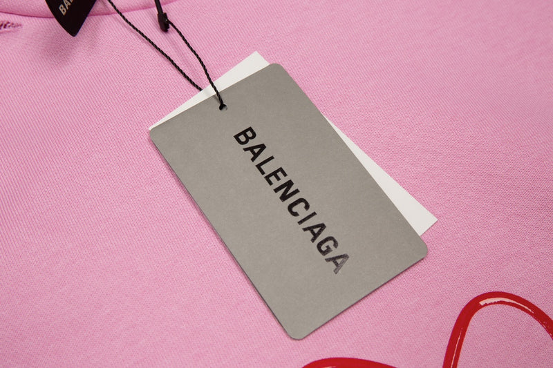 BALENCIAGA Love Hoodie Pink