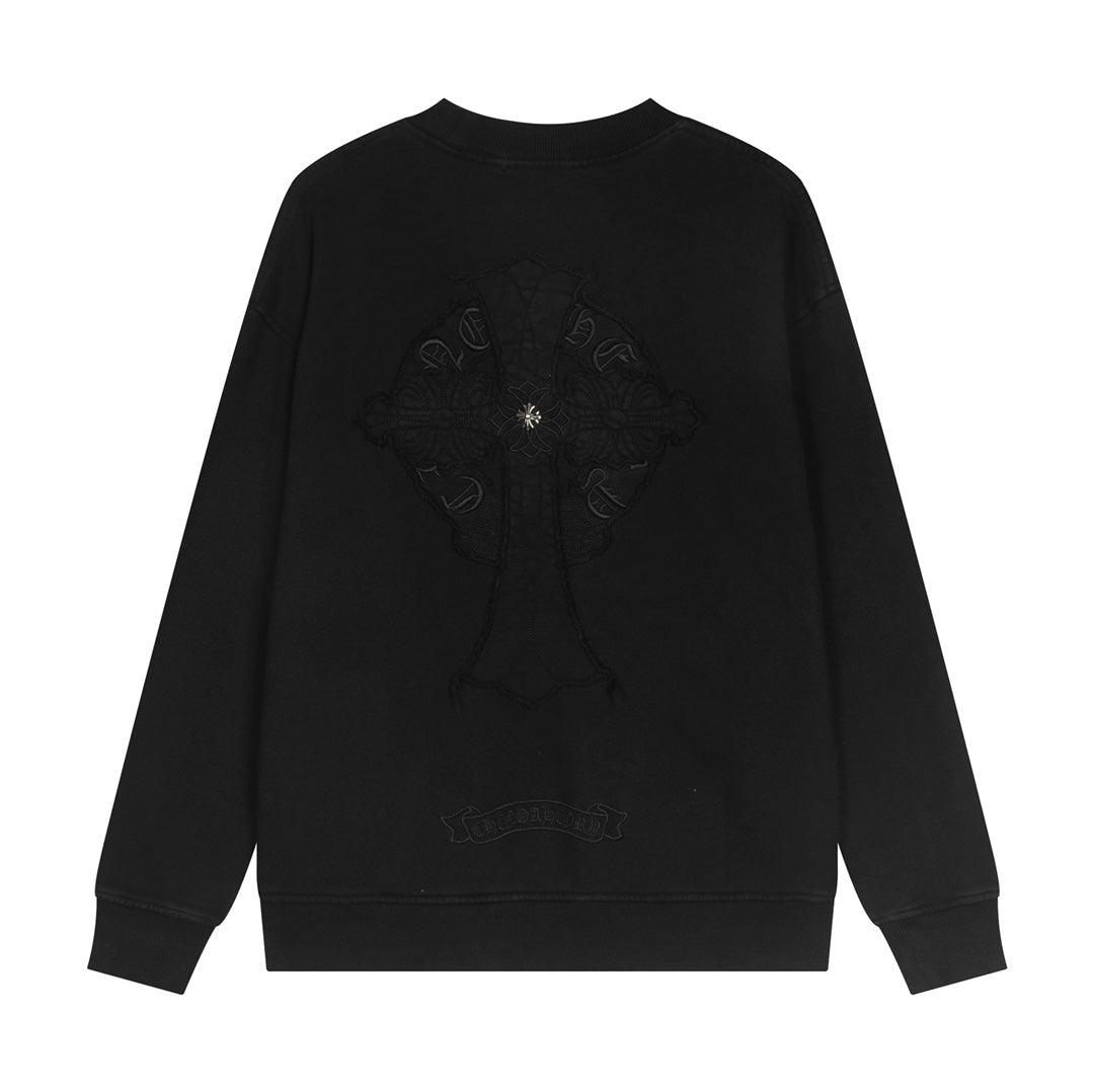 CHROME HEARTS Big Cross Crewneck - Loja De Anarquia - Loja De Anarquia - CHROME HEARTS Big Cross Crewneck - Loja De Anarquia - P - 