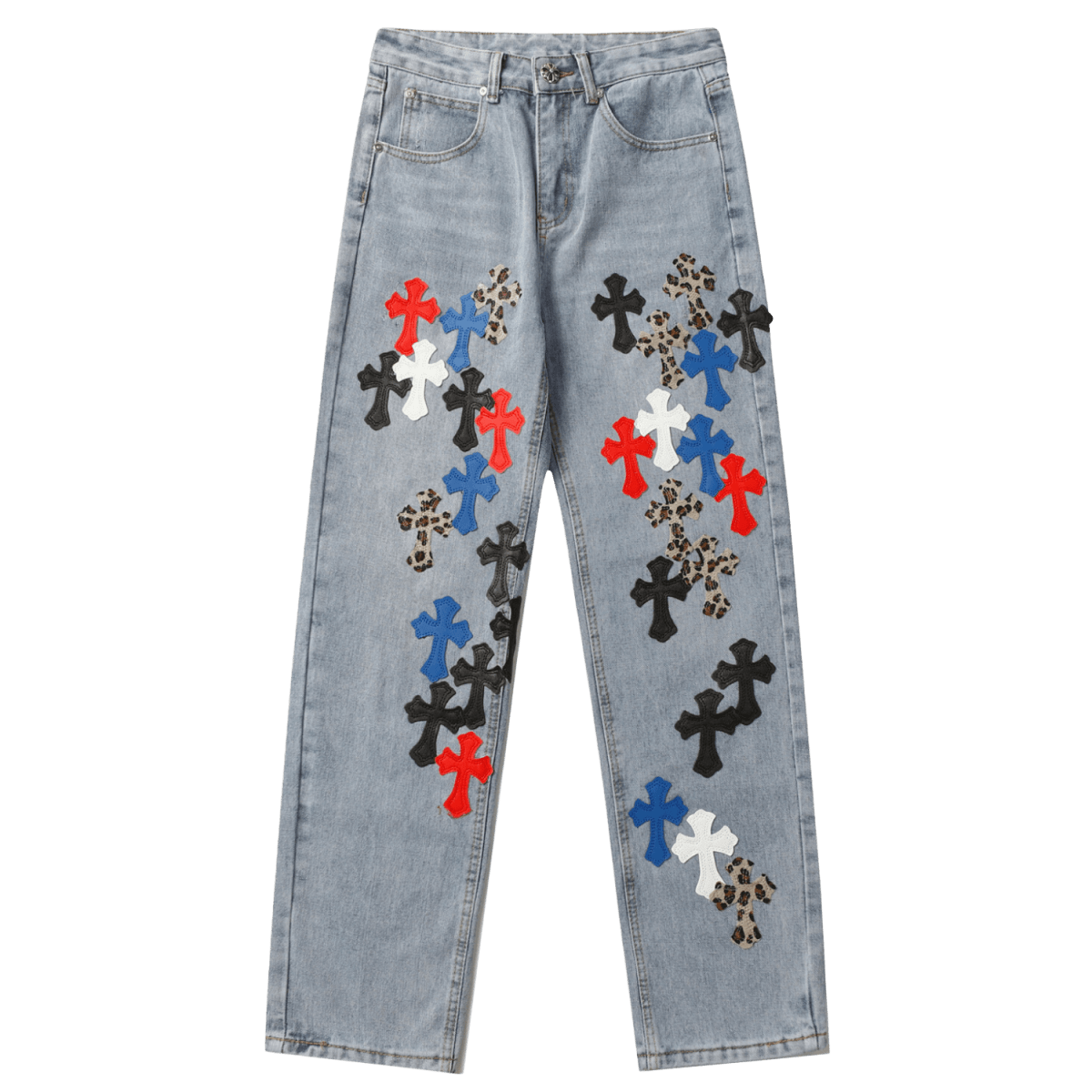 CHROME HEARTS Colorful Cross Jeans - Loja De Anarquia - Loja De Anarquia - CHROME HEARTS Colorful Cross Jeans - Loja De Anarquia - PP - 