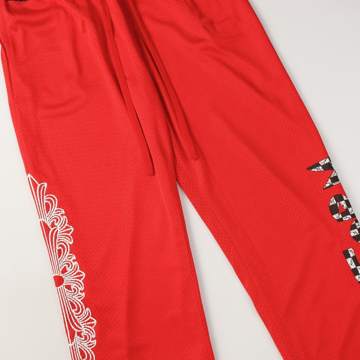 CHROME HEARTS Mesh Varsity Pants - Loja De Anarquia - Loja De Anarquia - CHROME HEARTS Mesh Varsity Pants - Loja De Anarquia - P - Vermelho - 