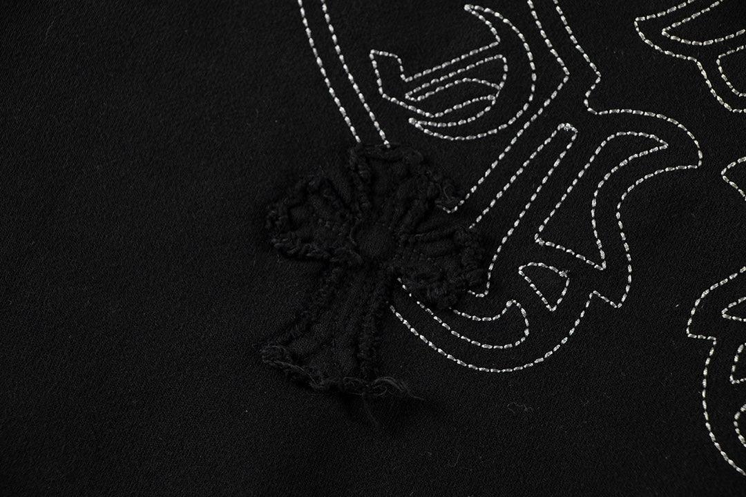 CHROME HEARTS Worn Out Crewneck Black - Loja De Anarquia - Loja De Anarquia - CHROME HEARTS Worn Out Crewneck Black - Loja De Anarquia - P - 