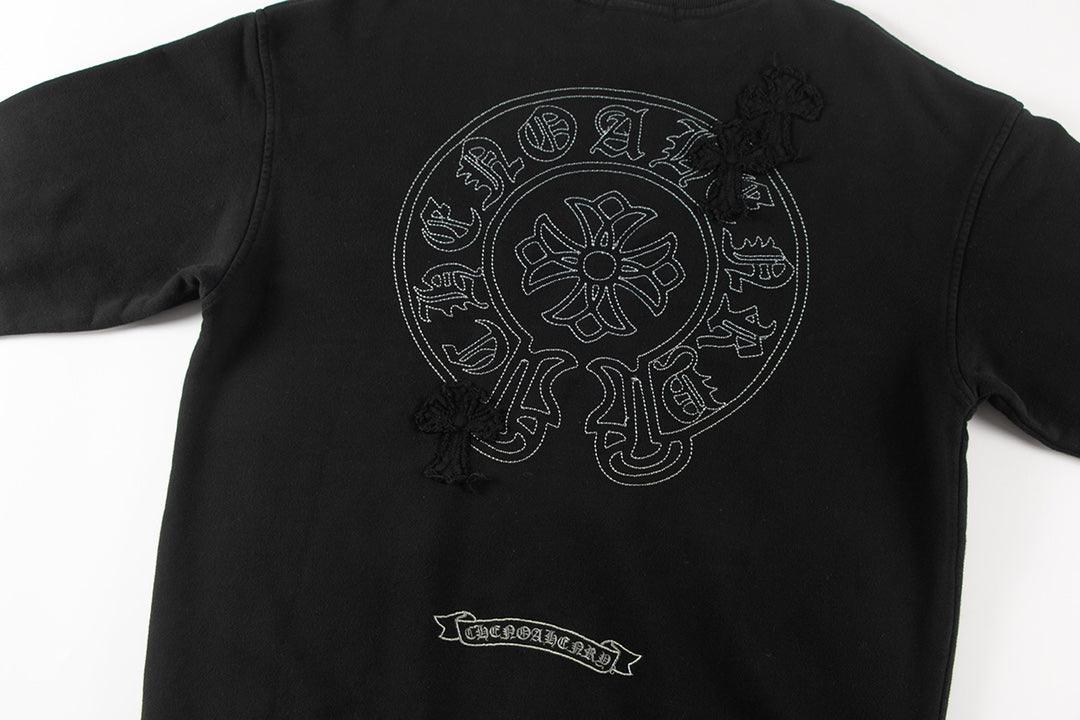 CHROME HEARTS Worn Out Crewneck Black - Loja De Anarquia - Loja De Anarquia - CHROME HEARTS Worn Out Crewneck Black - Loja De Anarquia - P - 