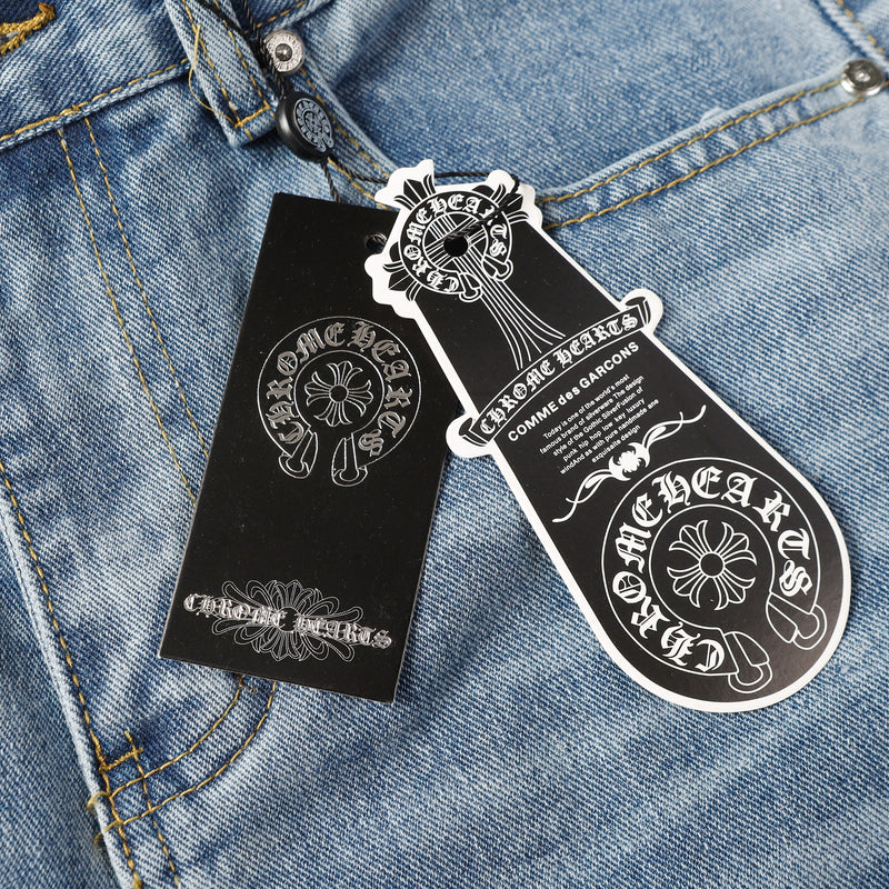 CHROME HEARTS Black Cross Jeans