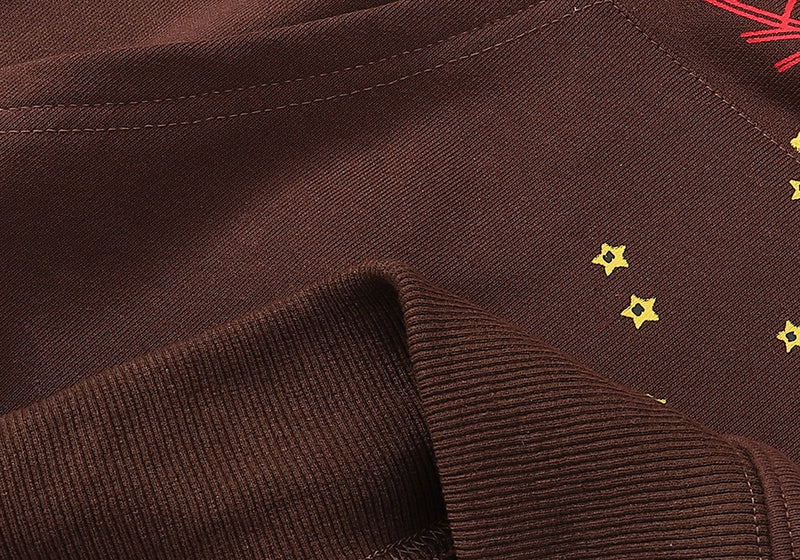 SP5DER Brown Hoodie