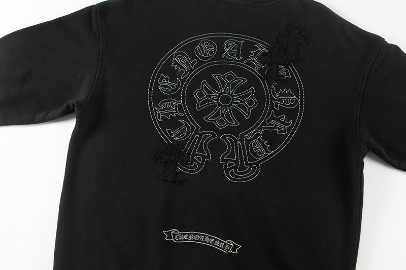 CHROME HEARTS Worn Out Crewneck Black